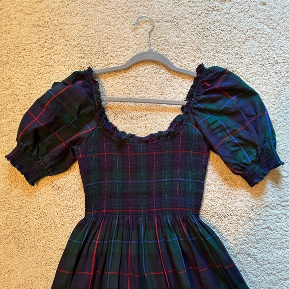 HILL HOUSA LOUISA NAP DRESS in BLACK WATCH - MIDNIGHT TARTAN XS - Picture 6 of 6